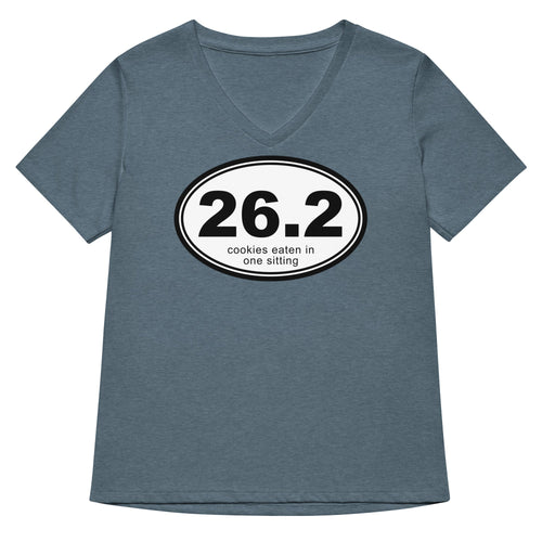 26.2 Cookies Eaten In One Sitting Women's V-Neck Tee Hoodie, Sweatshirt | CoreVibeTees.com (Image 1)