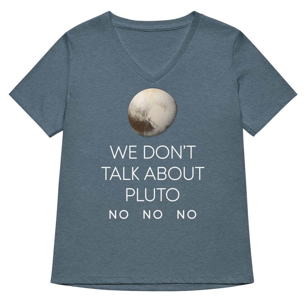 We Don't Talk About Pluto Women's V-Neck Tee Hoodie, Sweatshirt | CoreVibeTees.com (Image 4)