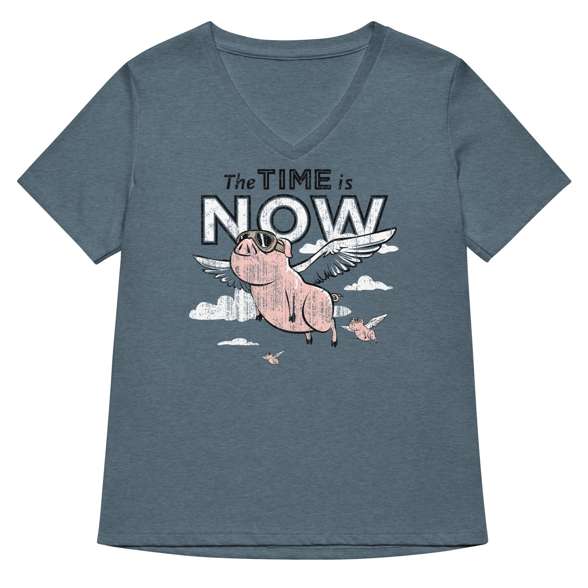 The Time Is Now Women's V-Neck Tee Hoodie, Sweatshirt | CoreVibeTees.com (Image 1)