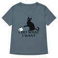 I Do What I Want Women's V-Neck Tee Hoodie, Sweatshirt | CoreVibeTees.com (Image 1)