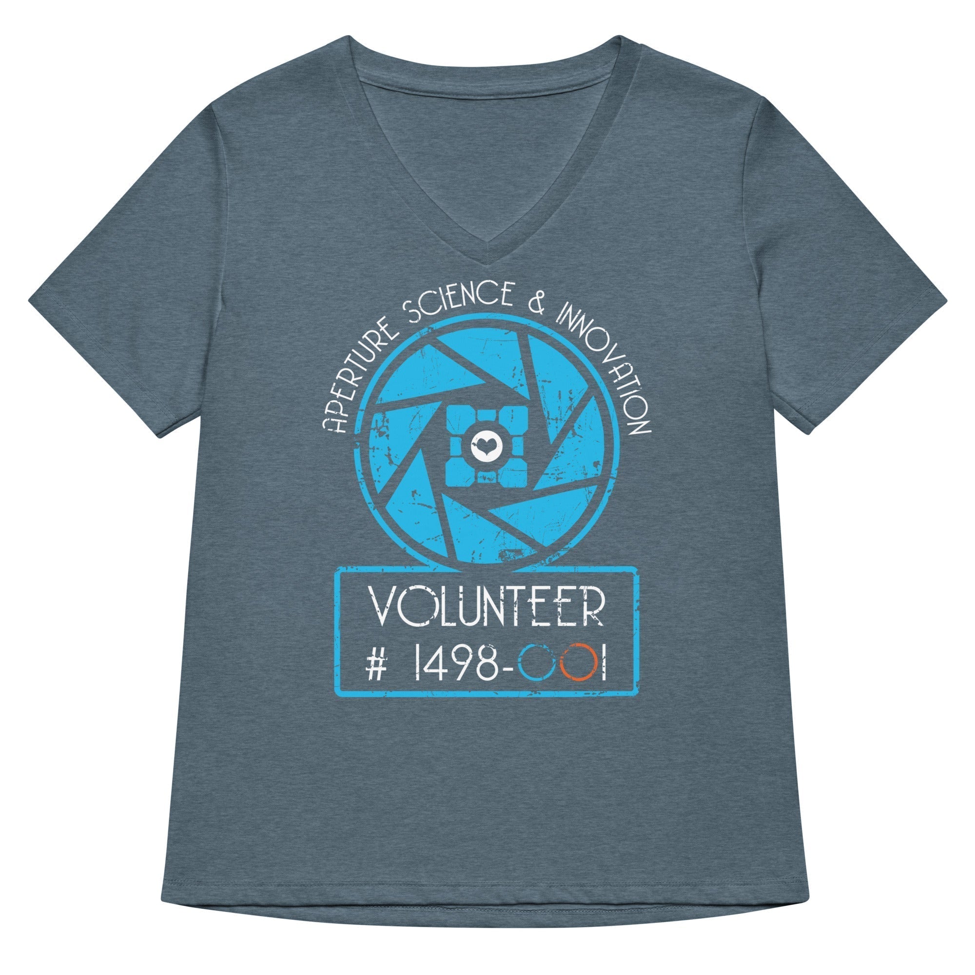 Aperture Science Volunteer Women's V-Neck Tee Hoodie, Sweatshirt | CoreVibeTees.com (Image 4)