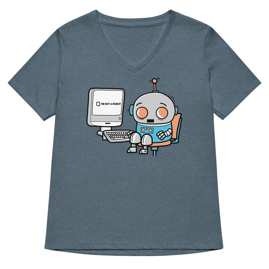 Robot Captcha Women's V-Neck Tee Hoodie, Sweatshirt | CoreVibeTees.com (Image 4)