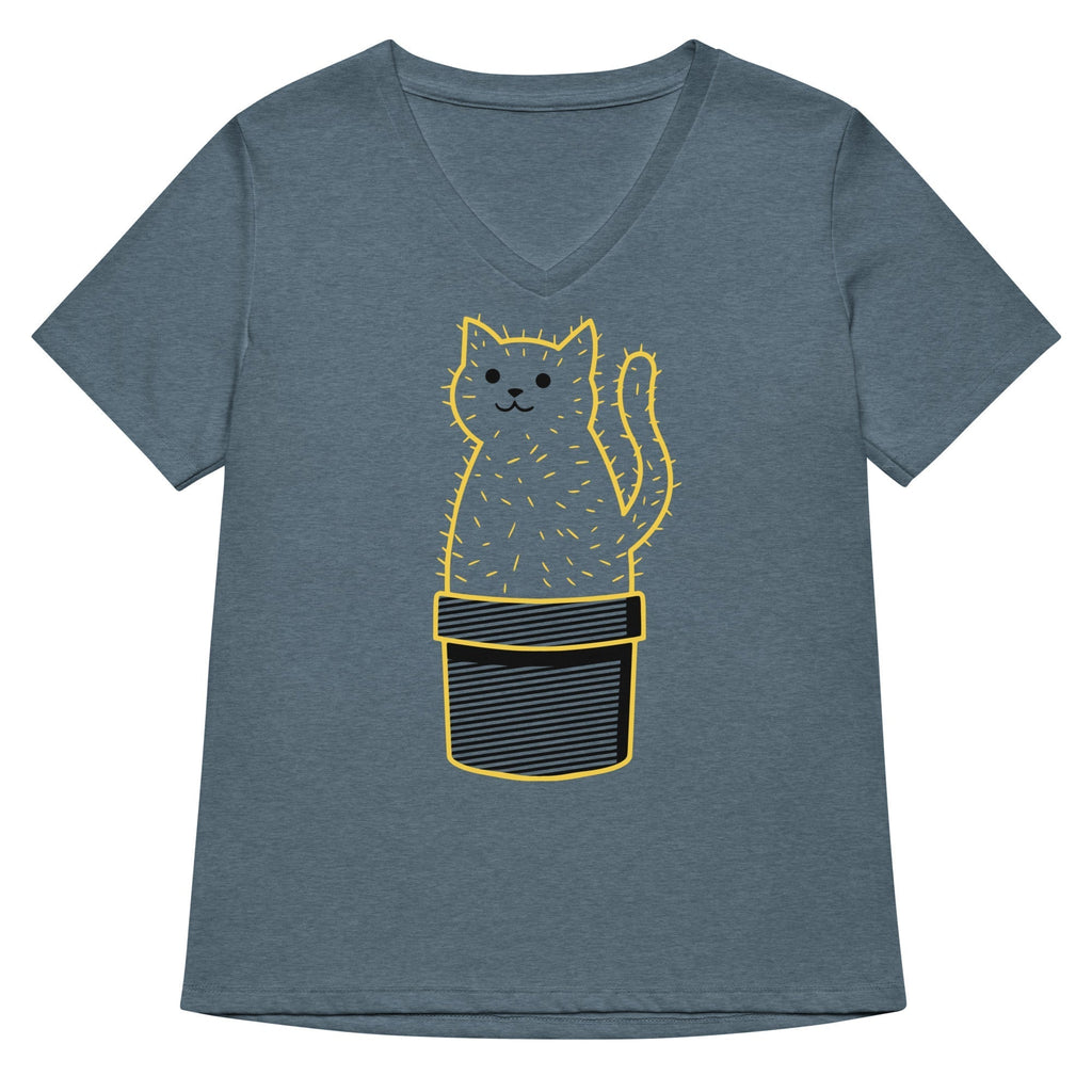 Catcus Women's V-Neck Tee Hoodie, Sweatshirt | CoreVibeTees.com (Image 1)