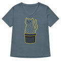 Catcus Women's V-Neck Tee Hoodie, Sweatshirt | CoreVibeTees.com (Image 1)