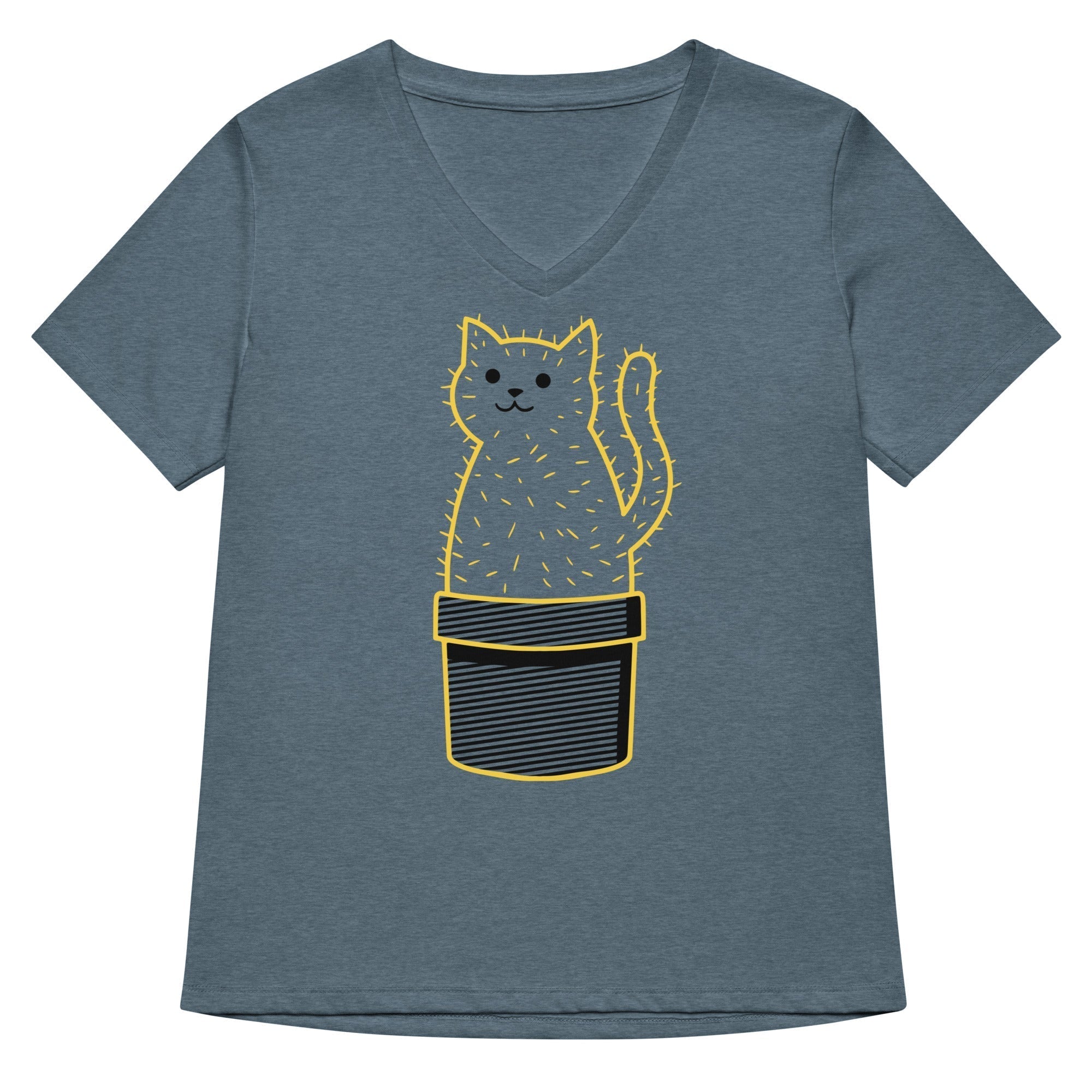 Catcus Women's V-Neck Tee Hoodie, Sweatshirt | CoreVibeTees.com (Image 1)