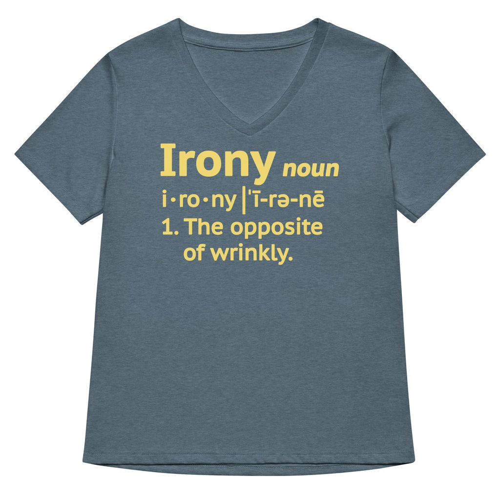 Irony Definition Women's V-Neck Tee Hoodie, Sweatshirt | CoreVibeTees.com (Image 4)