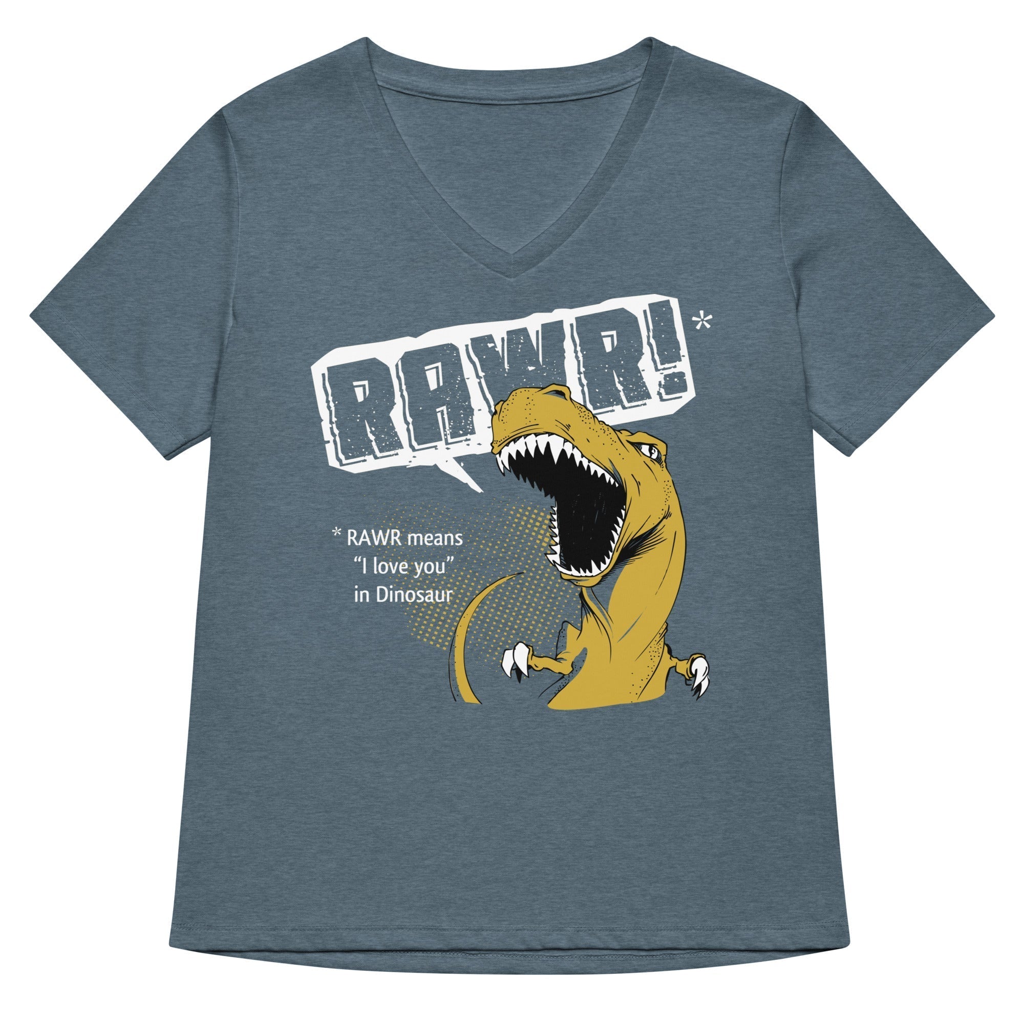 Rawr Means I Love You Women's V-Neck Tee Hoodie, Sweatshirt | CoreVibeTees.com (Image 4)