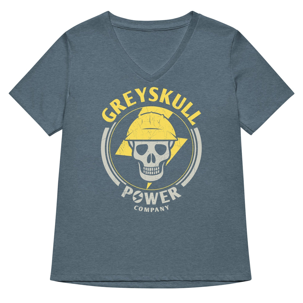 Greyskull Power Company Women's V-Neck Tee Hoodie, Sweatshirt | CoreVibeTees.com (Image 4)
