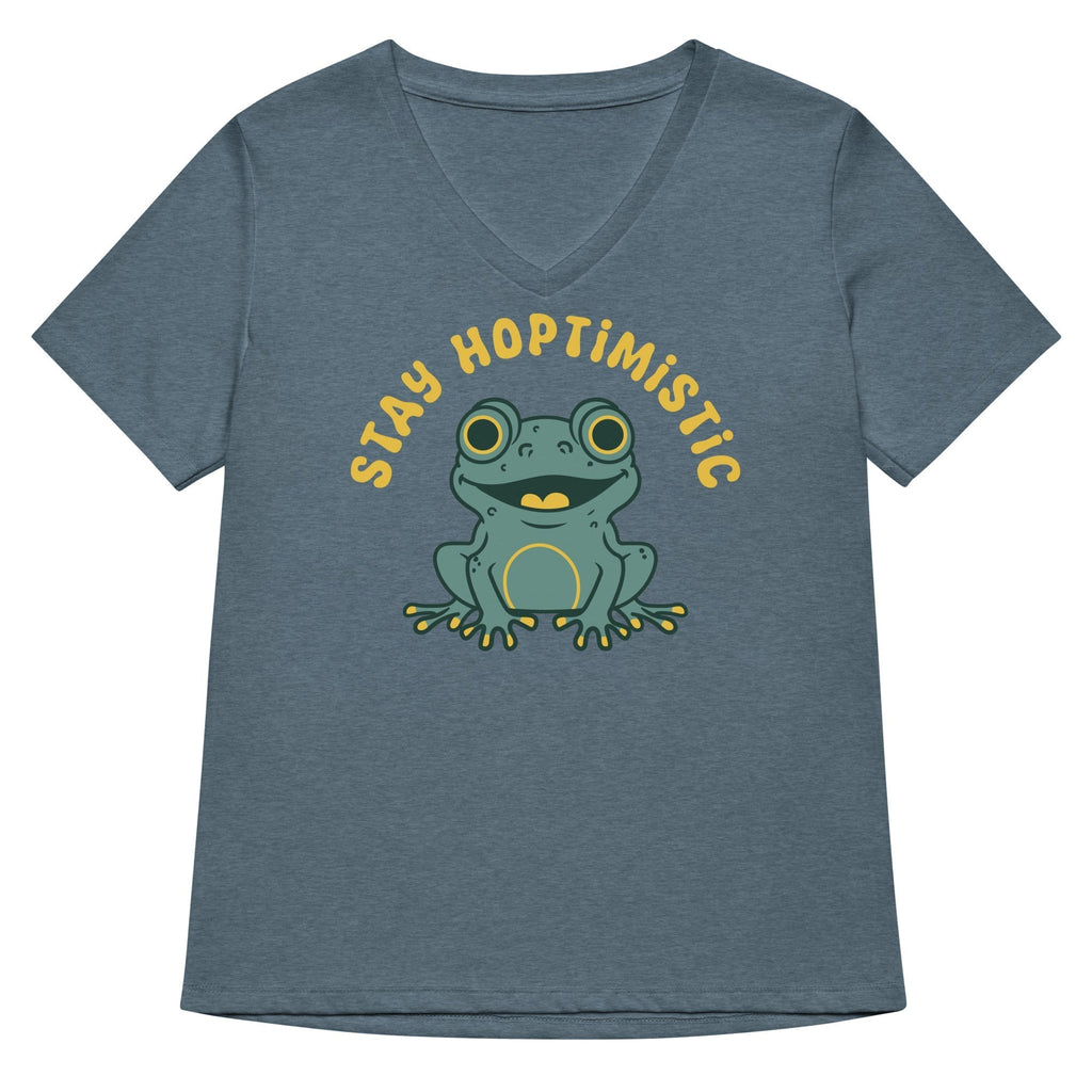 Stay Hoptimistic Women's V-Neck Tee Hoodie, Sweatshirt | CoreVibeTees.com (Image 4)