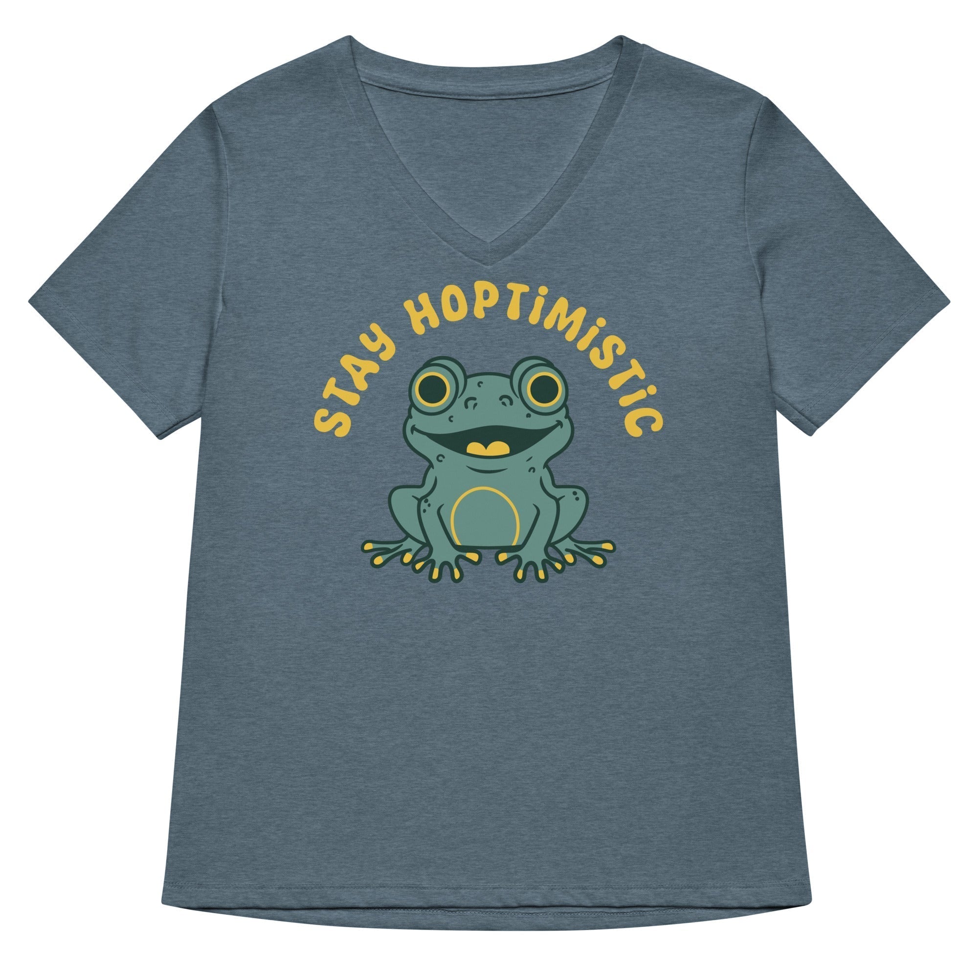 Stay Hoptimistic Women's V-Neck Tee Hoodie, Sweatshirt | CoreVibeTees.com (Image 4)