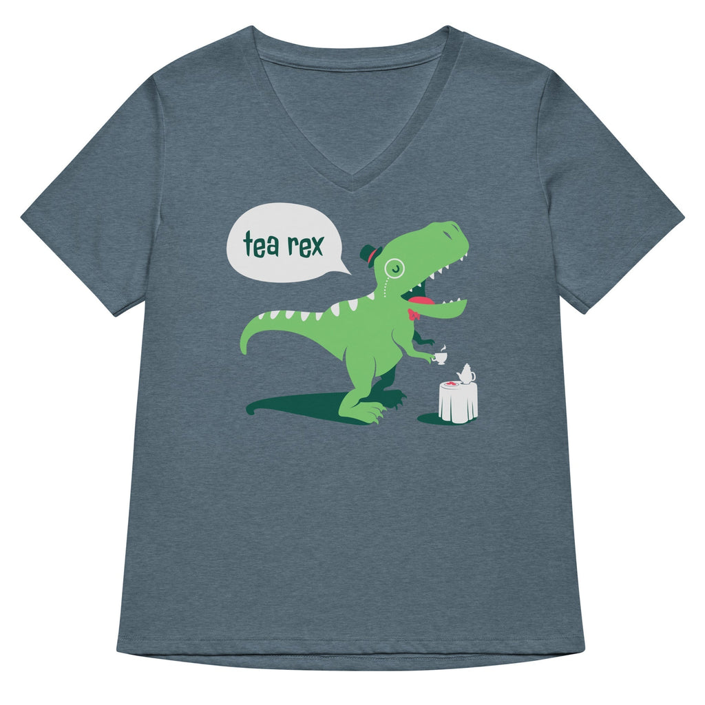 Tea Rex Women's V-Neck Tee Hoodie, Sweatshirt | CoreVibeTees.com (Image 1)