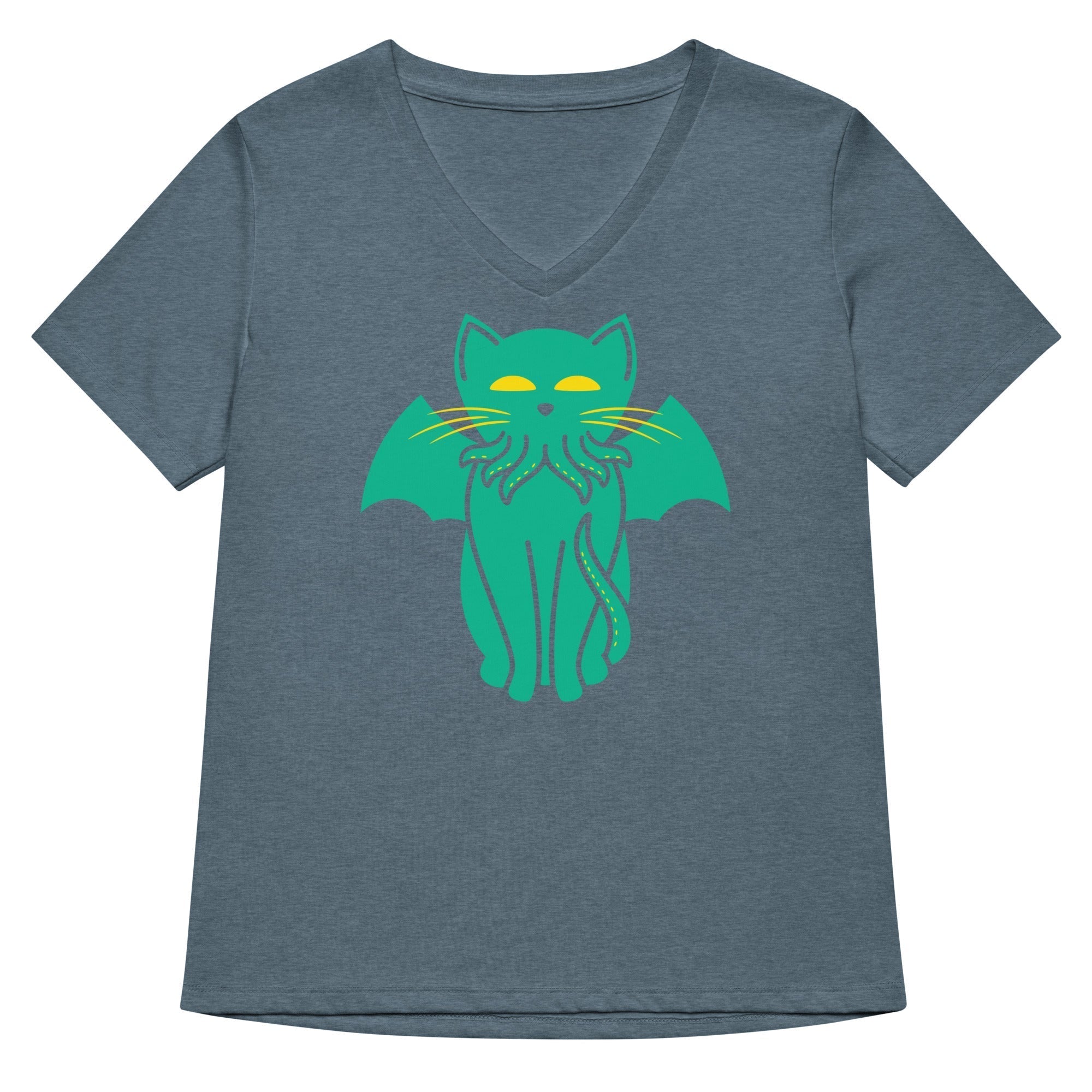 Cathulhu Women's V-Neck Tee Hoodie, Sweatshirt | CoreVibeTees.com (Image 4)