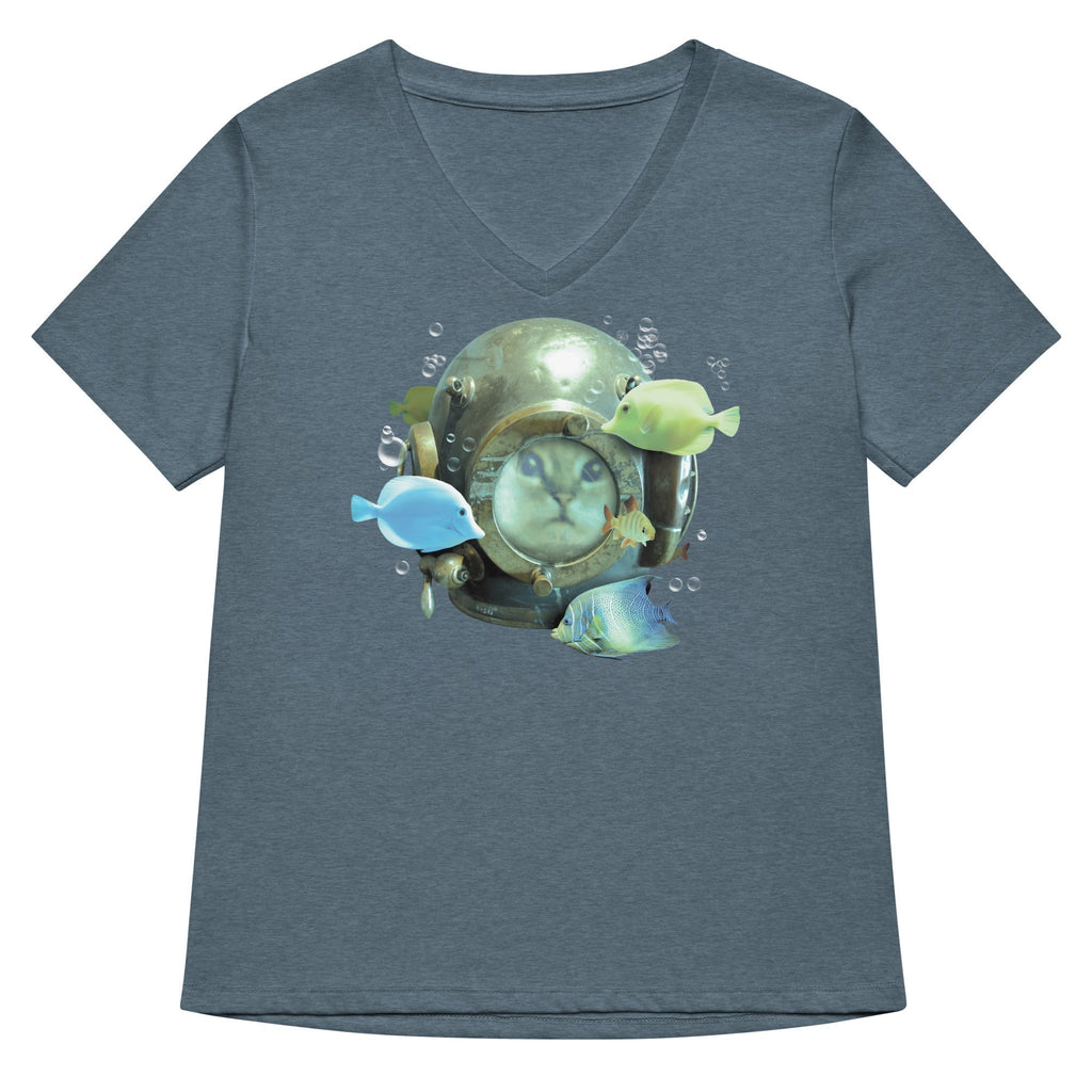 20,000 Purrrs Under The Sea Women's V-Neck Tee Hoodie, Sweatshirt | CoreVibeTees.com (Image 4)