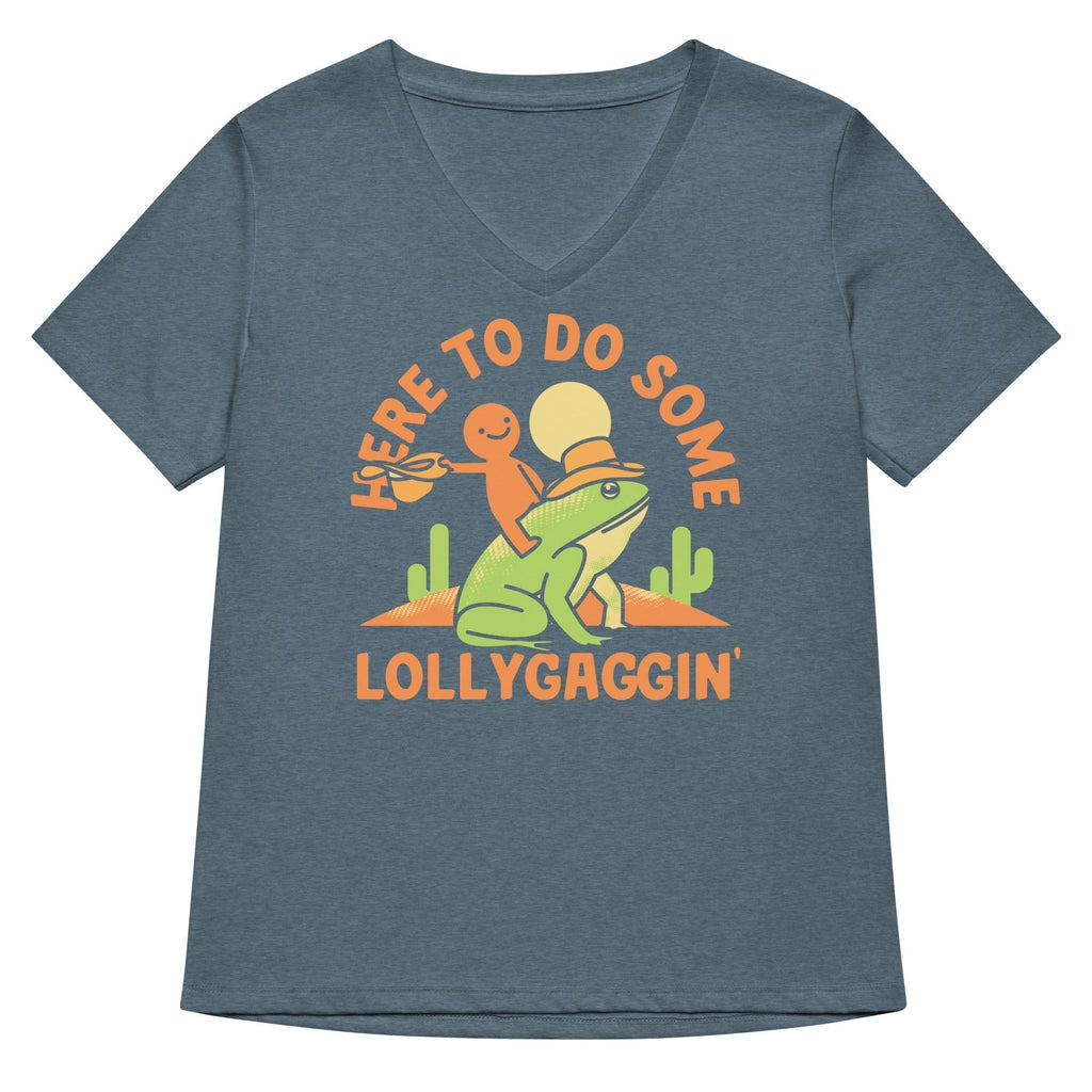 Here To Do Some Lollygaggin Women's V-Neck Tee Hoodie, Sweatshirt | CoreVibeTees.com (Image 4)