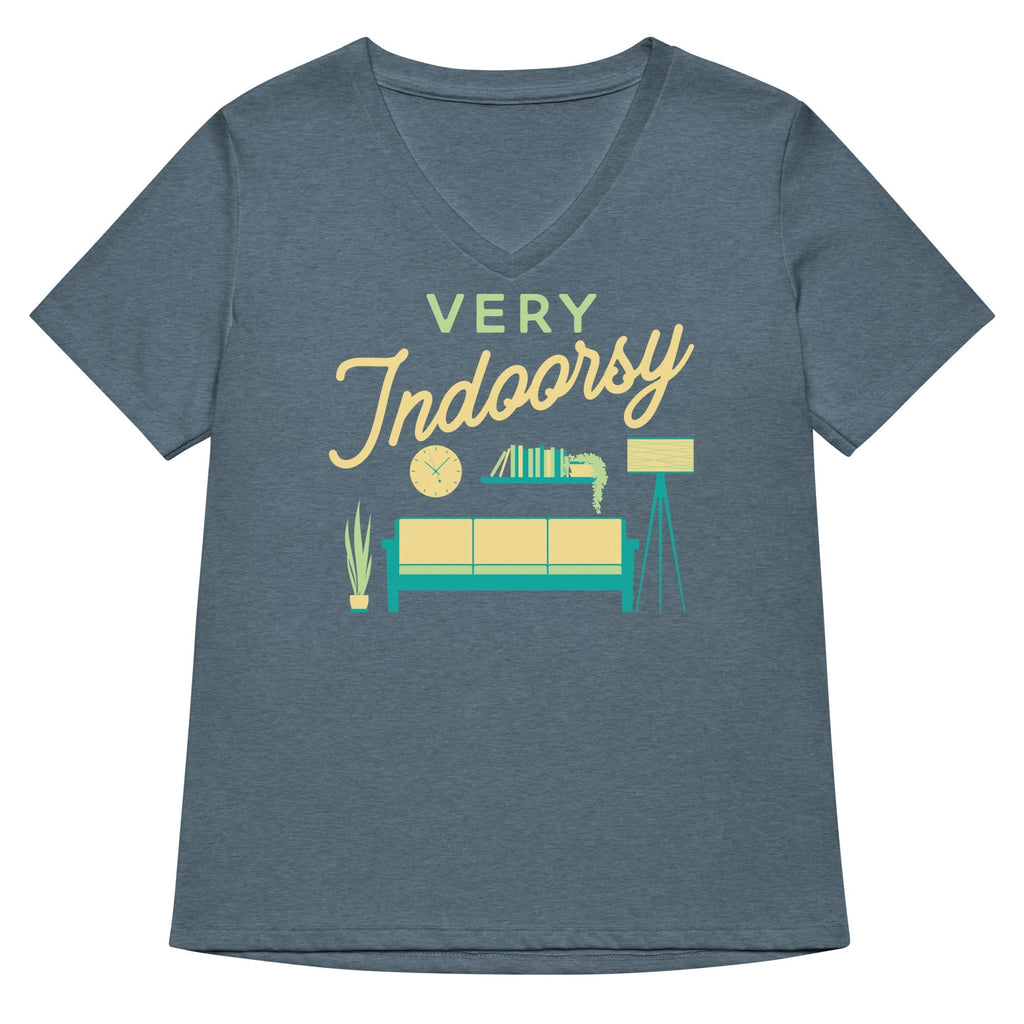 Very Indoorsy Women's V-Neck Tee Hoodie, Sweatshirt | CoreVibeTees.com (Image 4)