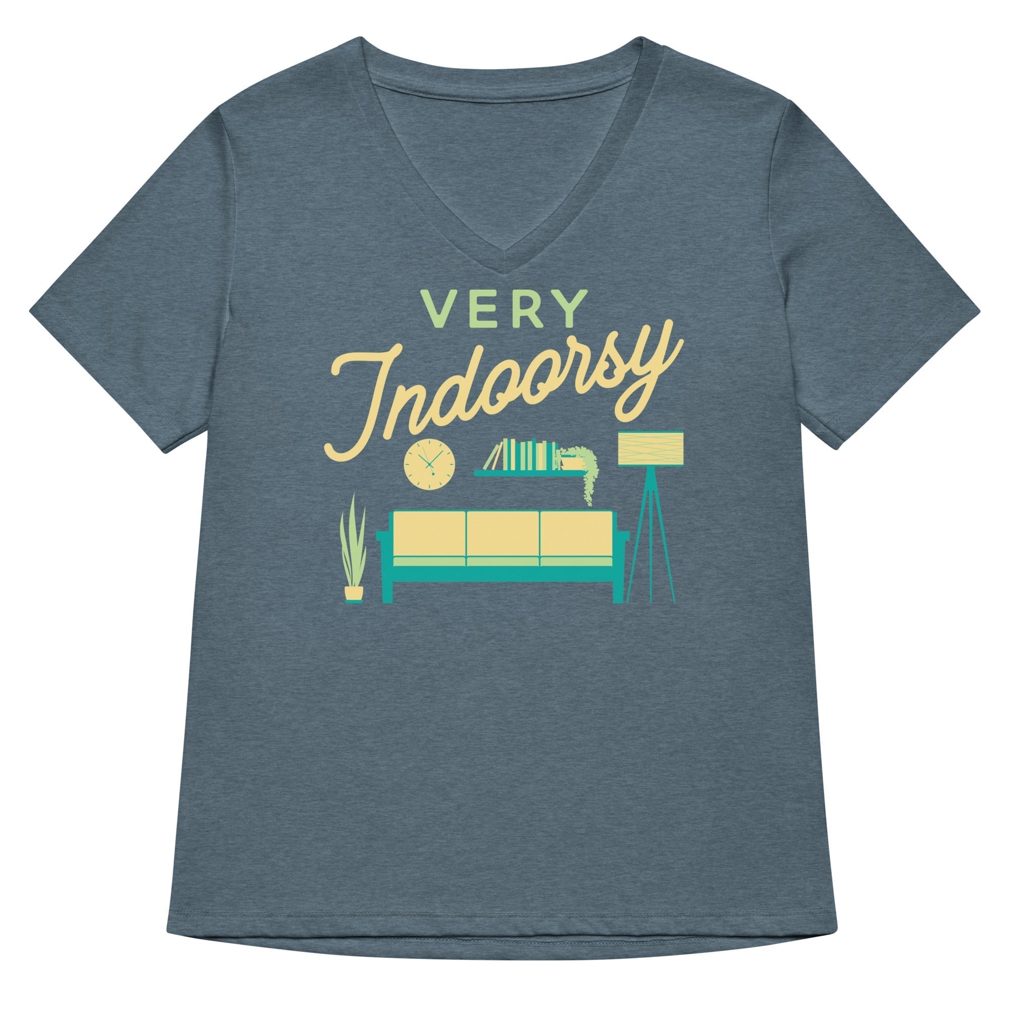 Very Indoorsy Women's V-Neck Tee Hoodie, Sweatshirt | CoreVibeTees.com (Image 4)