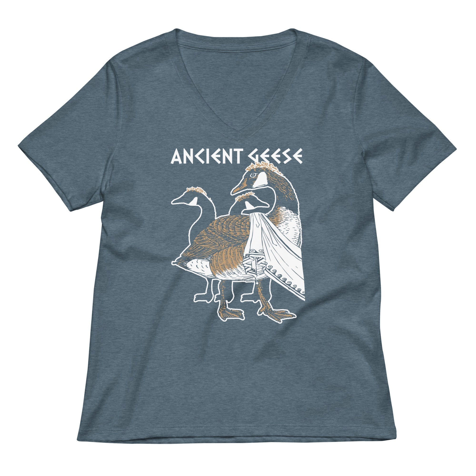 Ancient Geese Women's V-Neck Tee Hoodie, Sweatshirt | CoreVibeTees.com (Image 1)