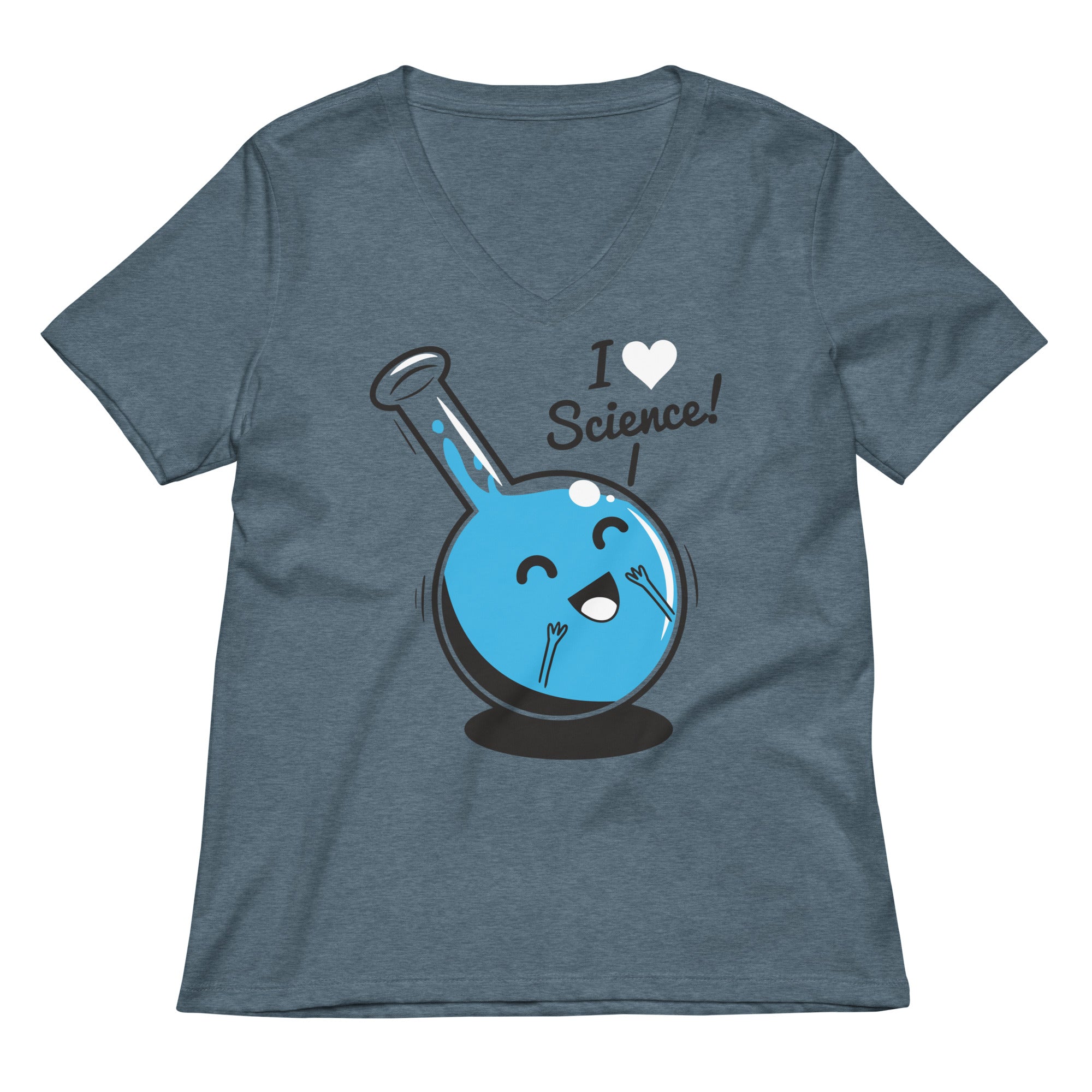 I Heart Science Women's V-Neck Tee Hoodie, Sweatshirt | CoreVibeTees.com (Image 1)