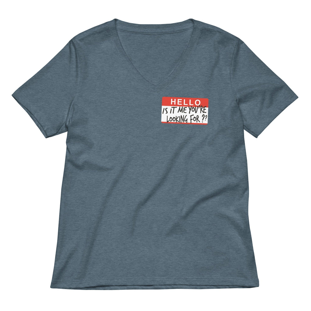 Hello, Is It Me You're Looking For? Women's V-Neck Tee Hoodie, Sweatshirt | CoreVibeTees.com (Image 4)