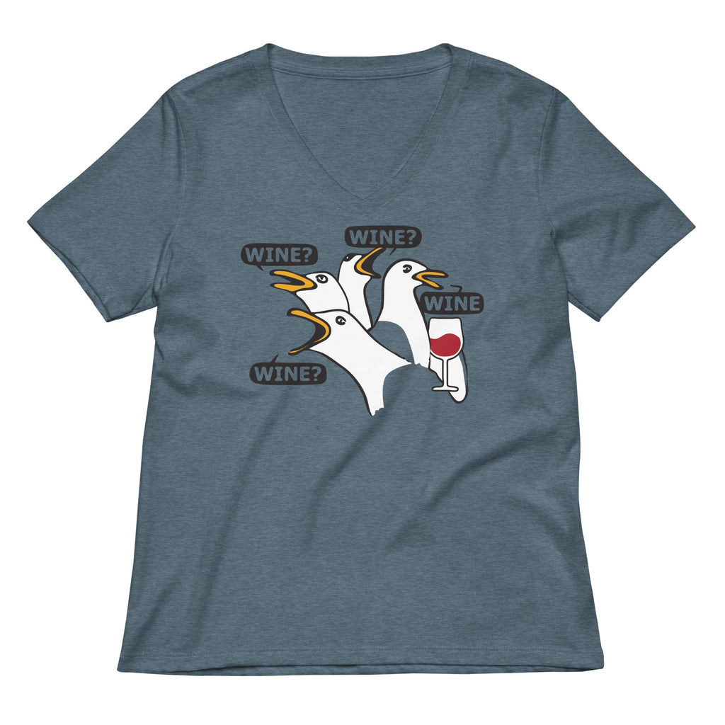 Wine Wine Wine Wine Women's V-Neck Tee Hoodie, Sweatshirt | CoreVibeTees.com (Image 3)