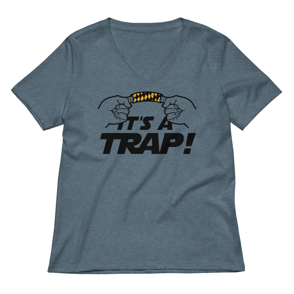 It's A Trap! Women's V-Neck Tee Hoodie, Sweatshirt | CoreVibeTees.com (Image 2)
