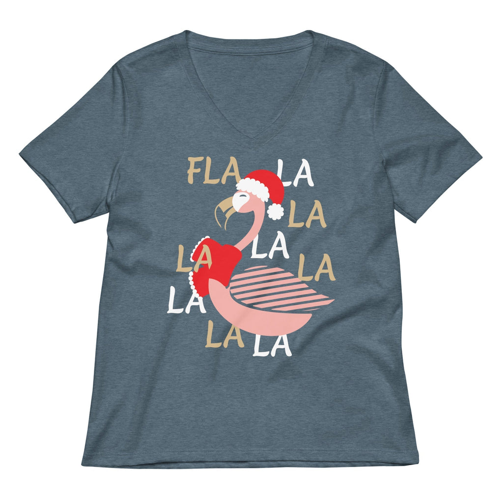 Fla La La Lamingo Women's V-Neck Tee Hoodie, Sweatshirt | CoreVibeTees.com (Image 4)