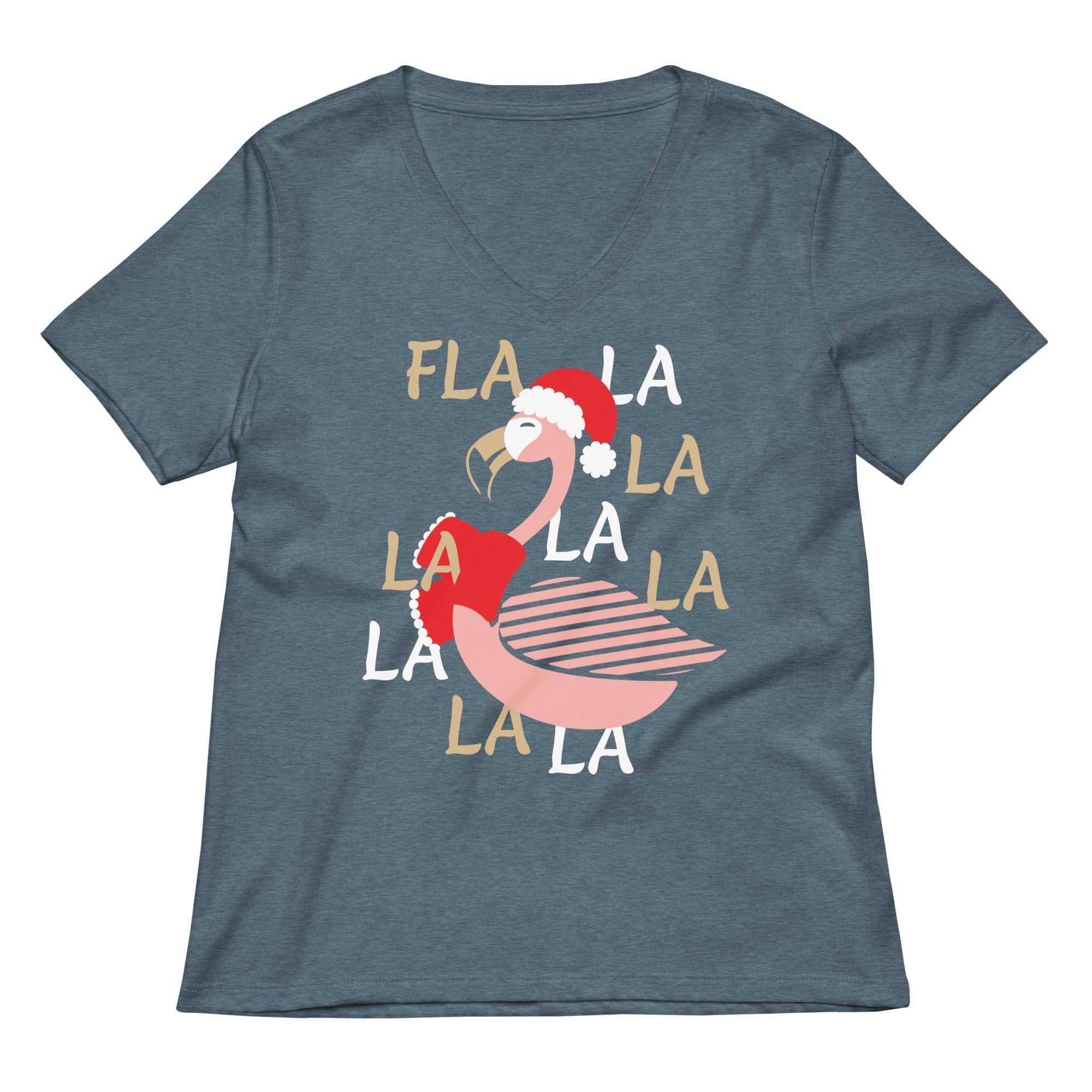 Fla La La Lamingo Women's V-Neck Tee Hoodie, Sweatshirt | CoreVibeTees.com (Image 4)