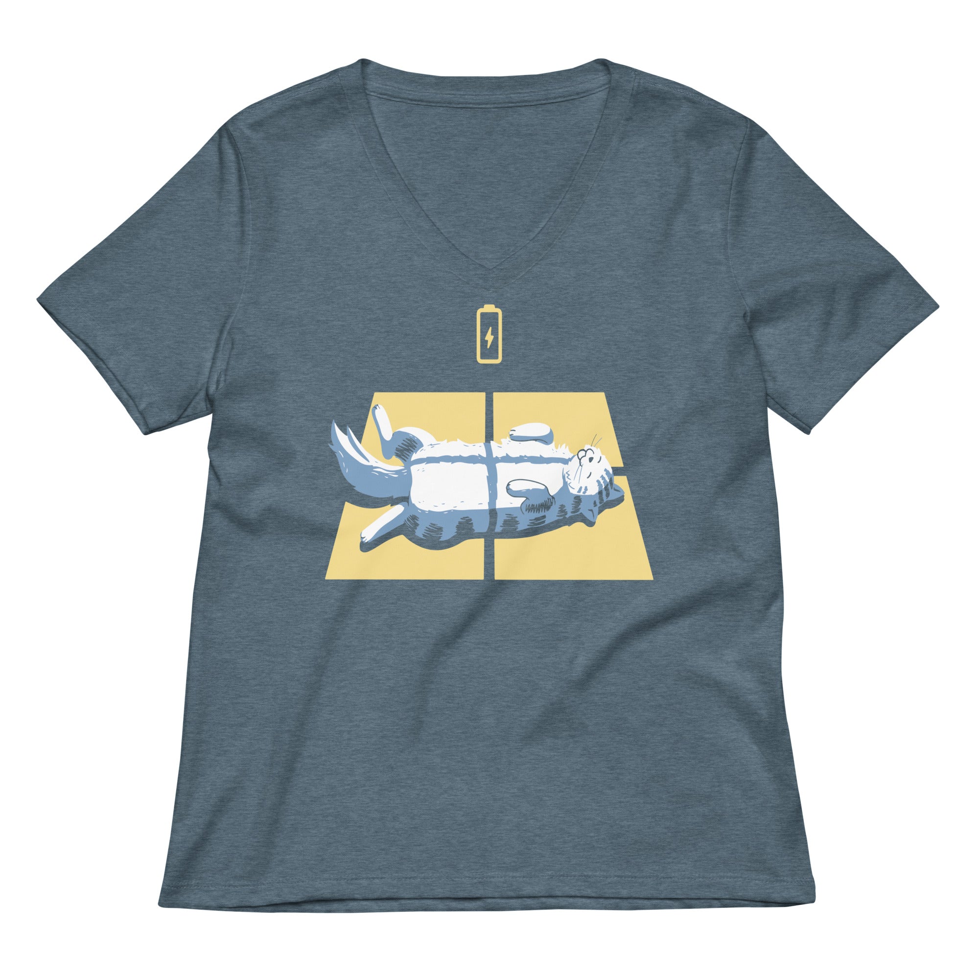 Solar Charging Women's V-Neck Tee Hoodie, Sweatshirt | CoreVibeTees.com (Image 4)