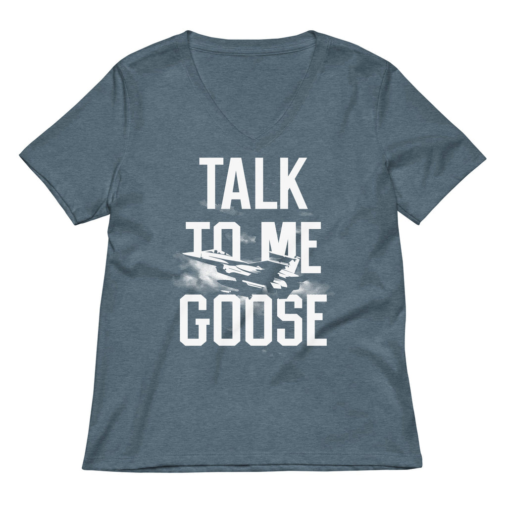 Talk To Me Goose Women's V-Neck Tee Hoodie, Sweatshirt | CoreVibeTees.com (Image 5)