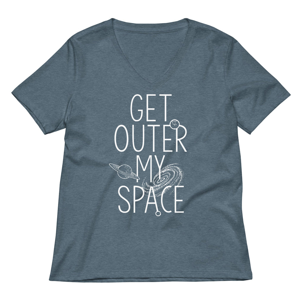 Get Outer My Space Women's V-Neck Tee Hoodie, Sweatshirt | CoreVibeTees.com (Image 4)