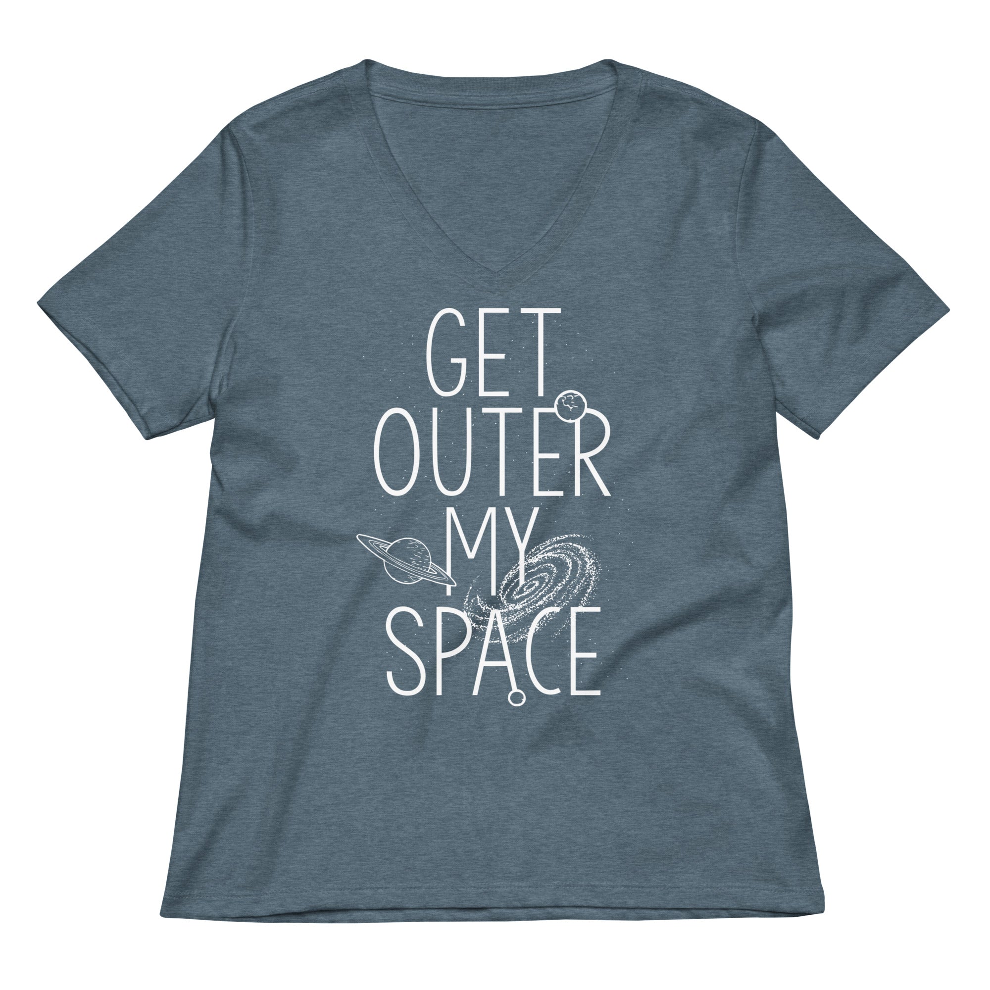 Get Outer My Space Women's V-Neck Tee Hoodie, Sweatshirt | CoreVibeTees.com (Image 4)
