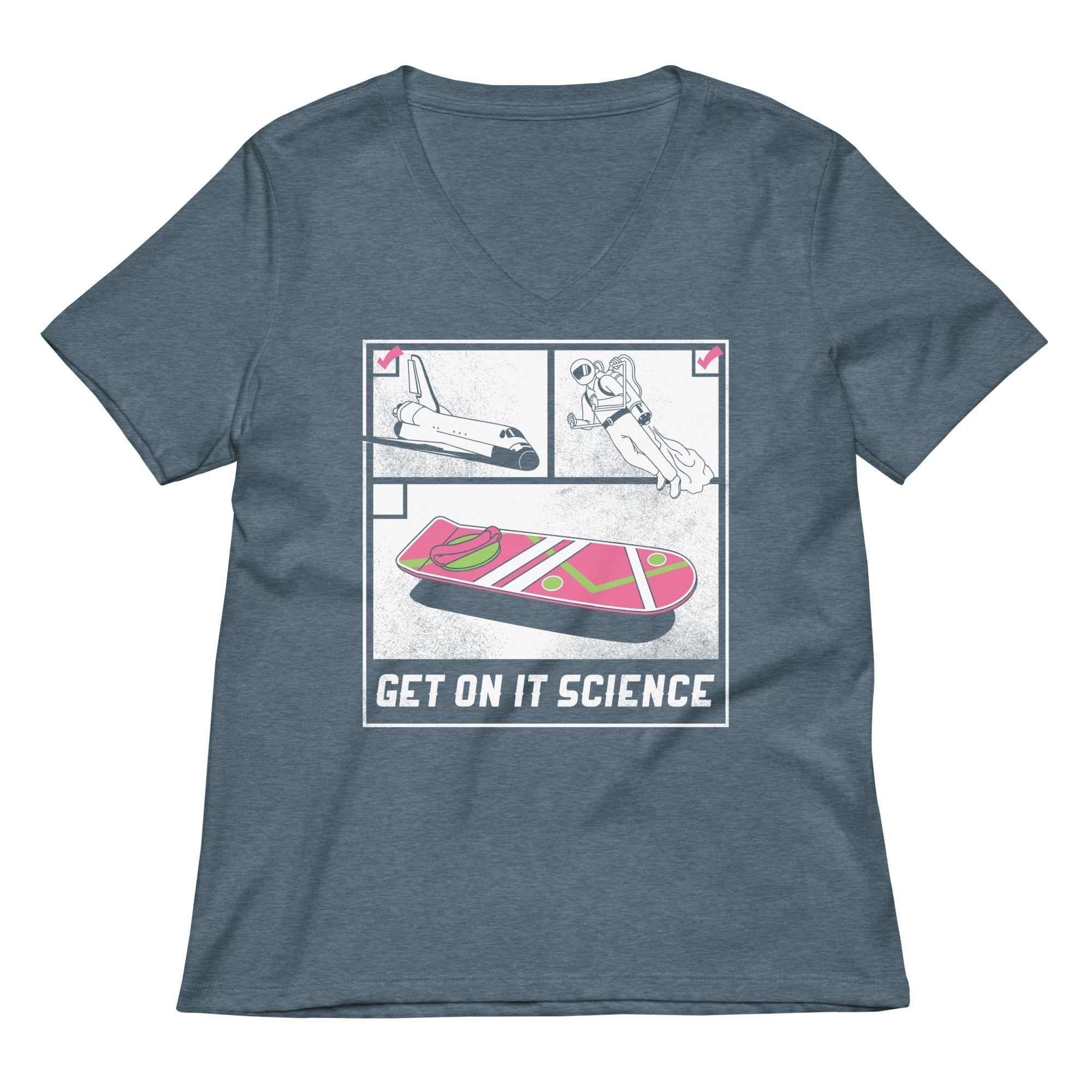 Get On It Science Women's V-Neck Tee Hoodie, Sweatshirt | CoreVibeTees.com (Image 4)