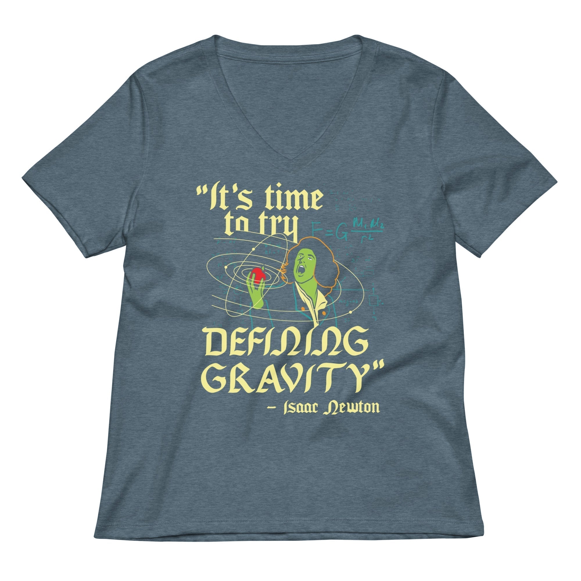 It's Time To Try Defining Gravity Women's V-Neck Tee Hoodie, Sweatshirt | CoreVibeTees.com (Image 4)