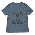 Be Kind, Please Re-Wine Women's V-Neck Tee Hoodie, Sweatshirt | CoreVibeTees.com (Image 1)