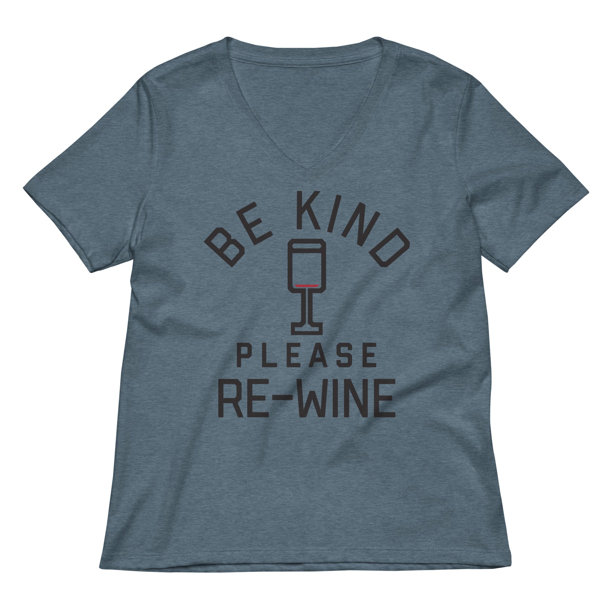 Be Kind, Please Re-Wine Women's V-Neck Tee Hoodie, Sweatshirt | CoreVibeTees.com (Image 1)