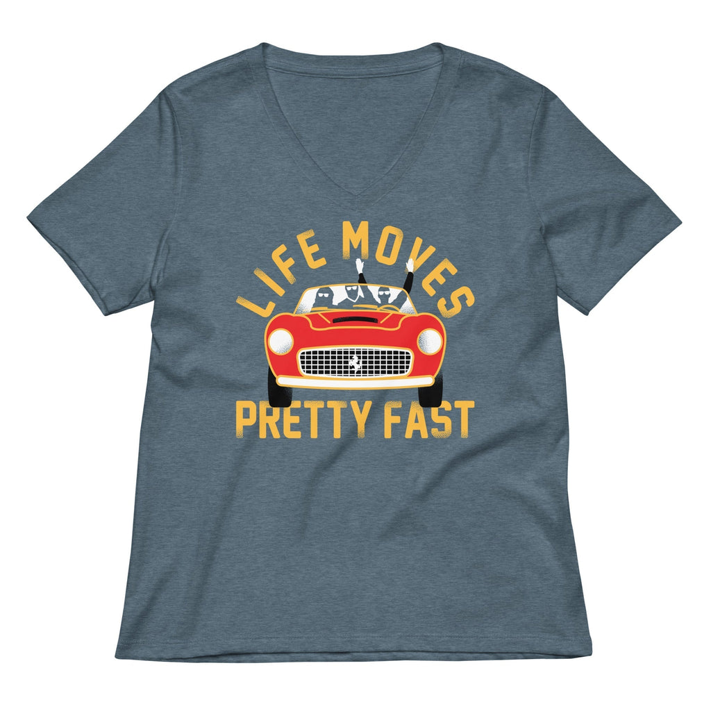 Life Moves Pretty Fast Women's V-Neck Tee Hoodie, Sweatshirt | CoreVibeTees.com (Image 1)
