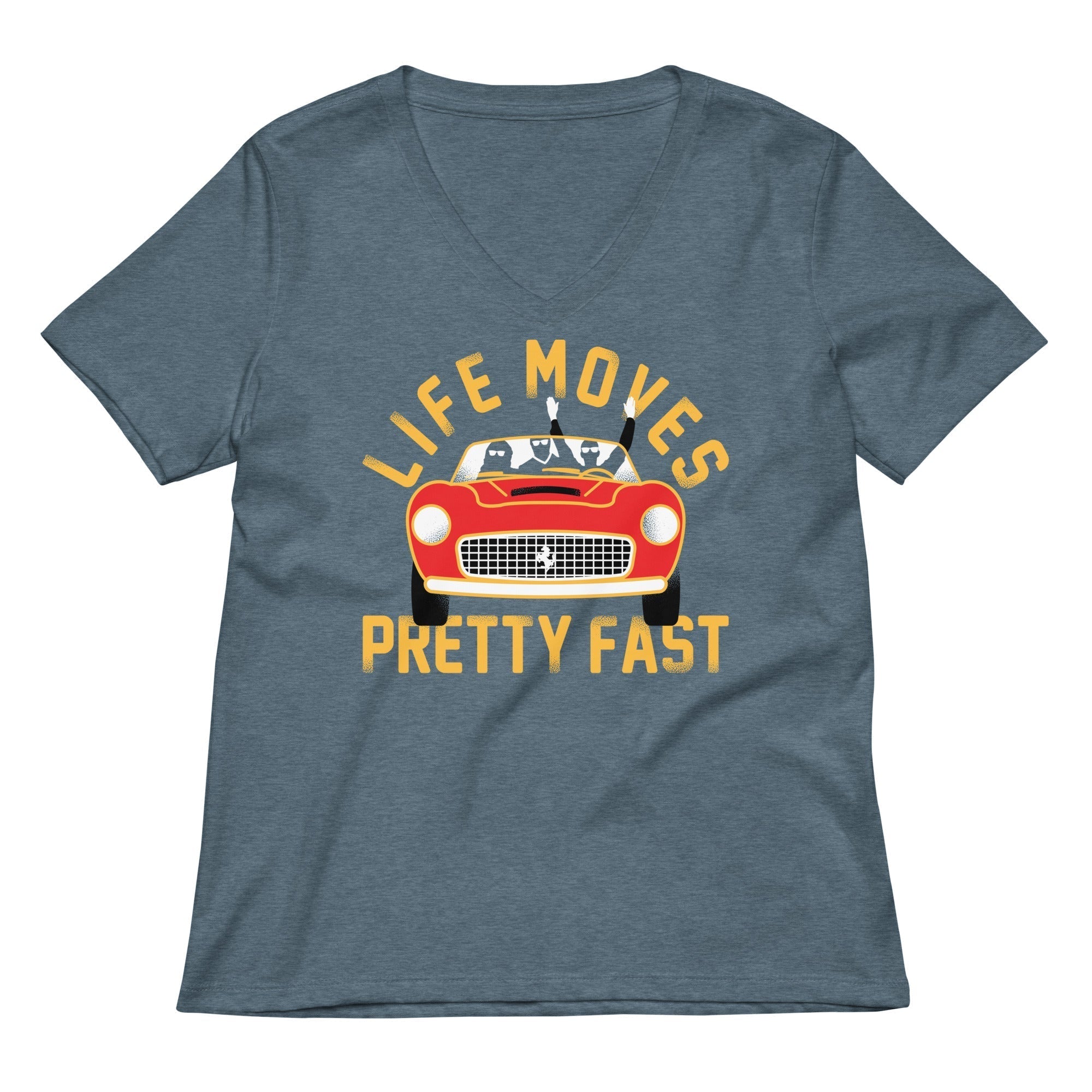 Life Moves Pretty Fast Women's V-Neck Tee Hoodie, Sweatshirt | CoreVibeTees.com (Image 1)