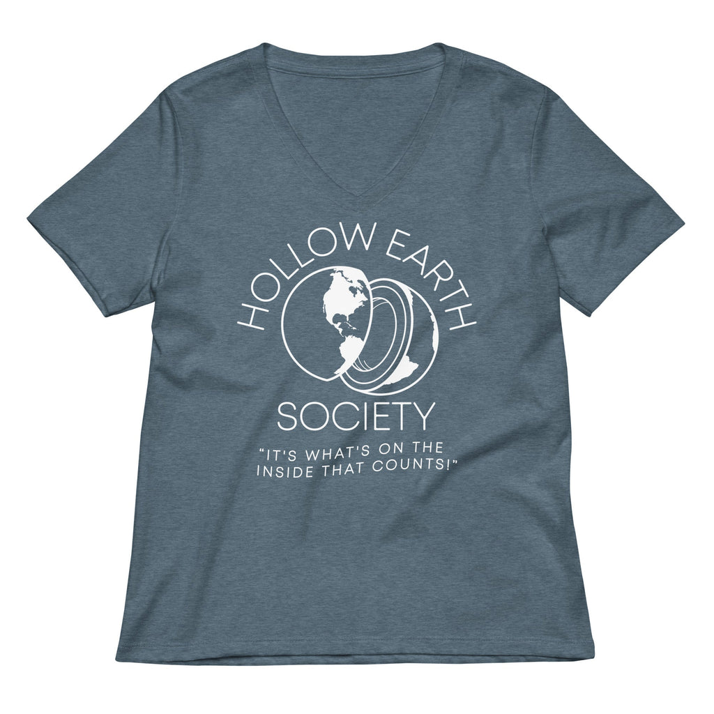 Hollow Earth Society Women's V-Neck Tee Hoodie, Sweatshirt | CoreVibeTees.com (Image 4)