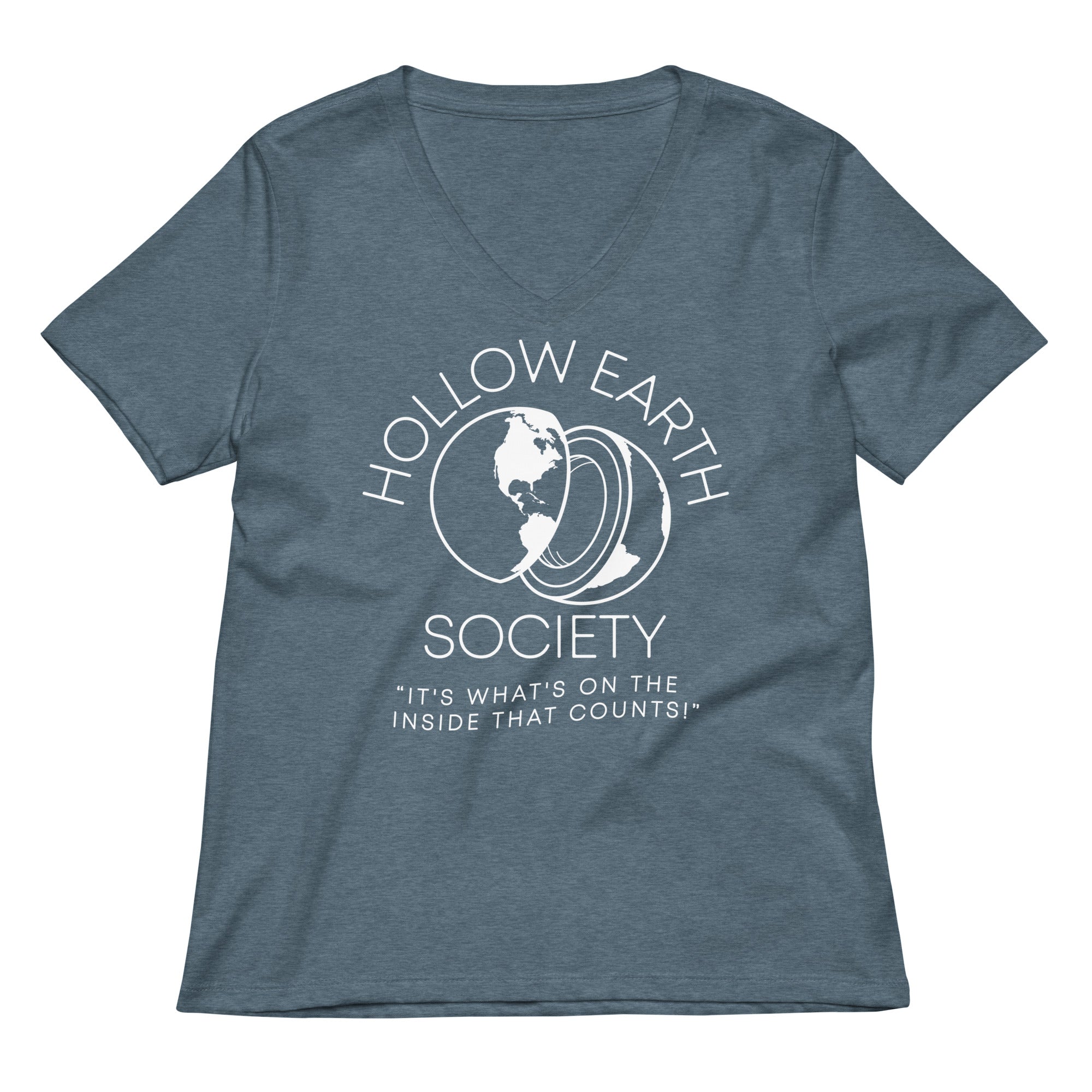 Hollow Earth Society Women's V-Neck Tee Hoodie, Sweatshirt | CoreVibeTees.com (Image 4)