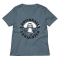 Emotionally Exhausted Women's V-Neck Tee Hoodie, Sweatshirt | CoreVibeTees.com (Image 1)