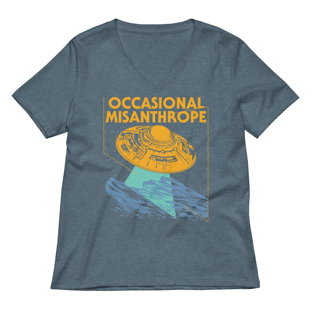 Occasional Misanthrope Women's V-Neck Tee Hoodie, Sweatshirt | CoreVibeTees.com (Image 4)