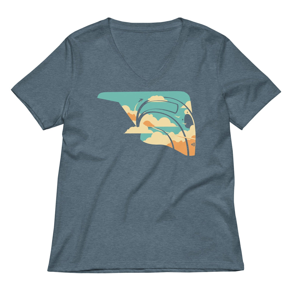 Sky Rocket Women's V-Neck Tee Hoodie, Sweatshirt | CoreVibeTees.com (Image 4)