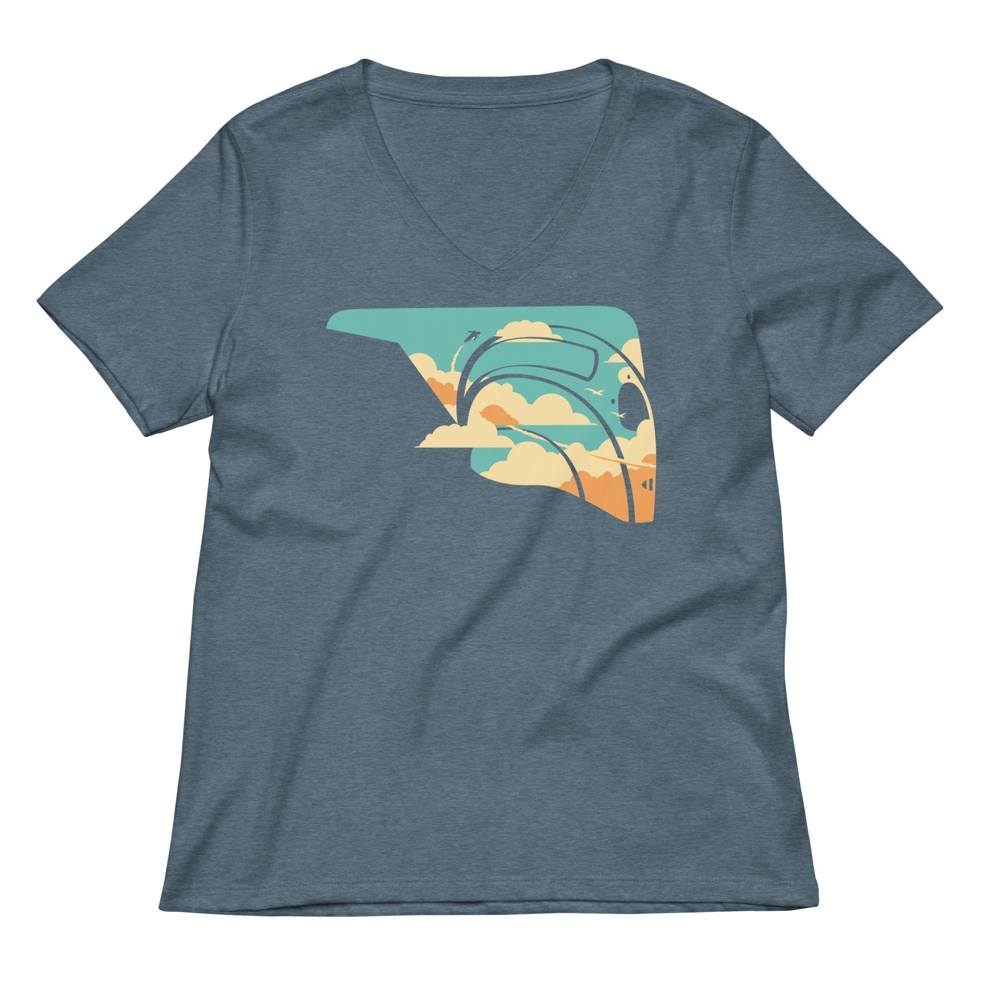 Sky Rocket Women's V-Neck Tee Hoodie, Sweatshirt | CoreVibeTees.com (Image 4)