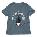 Stay Opossitive Women's V-Neck Tee Hoodie, Sweatshirt | CoreVibeTees.com (Image 1)