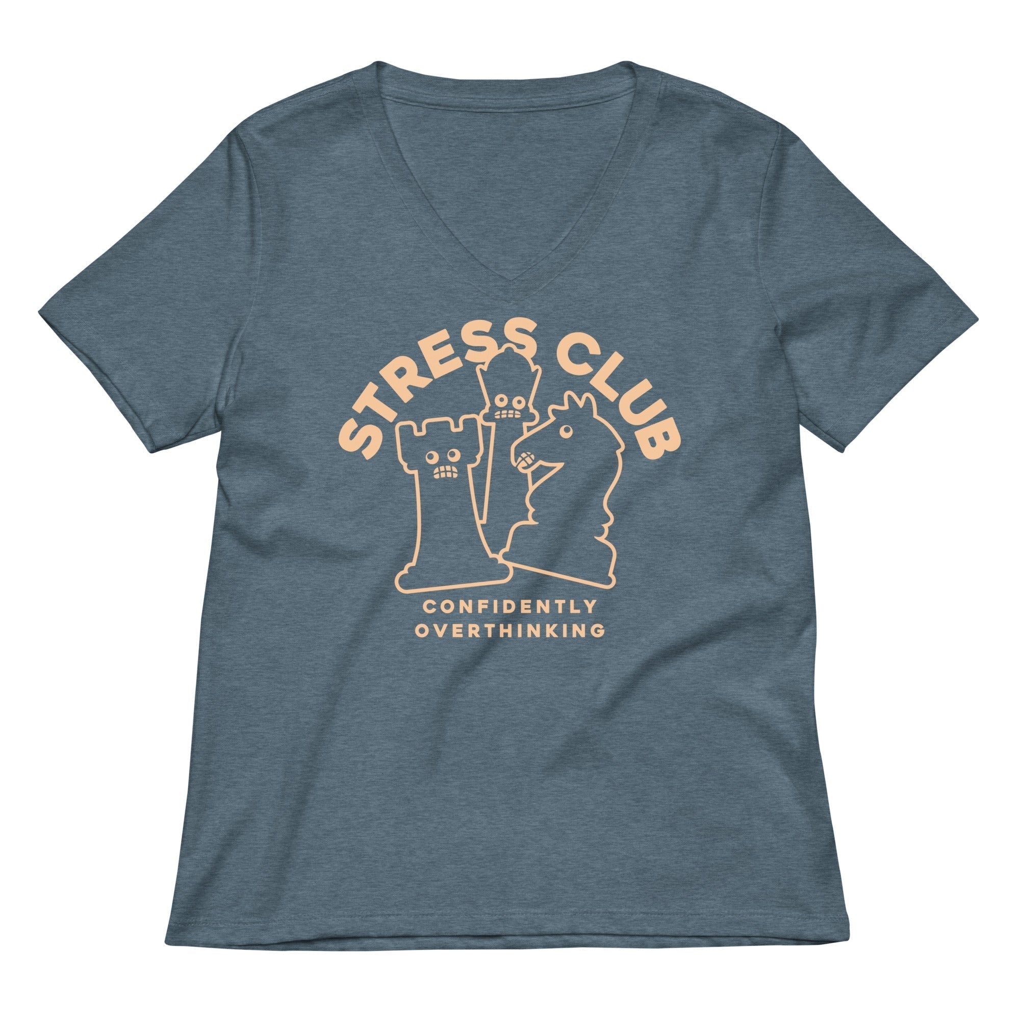 Stress Club Women's V-Neck Tee Hoodie, Sweatshirt | CoreVibeTees.com (Image 4)