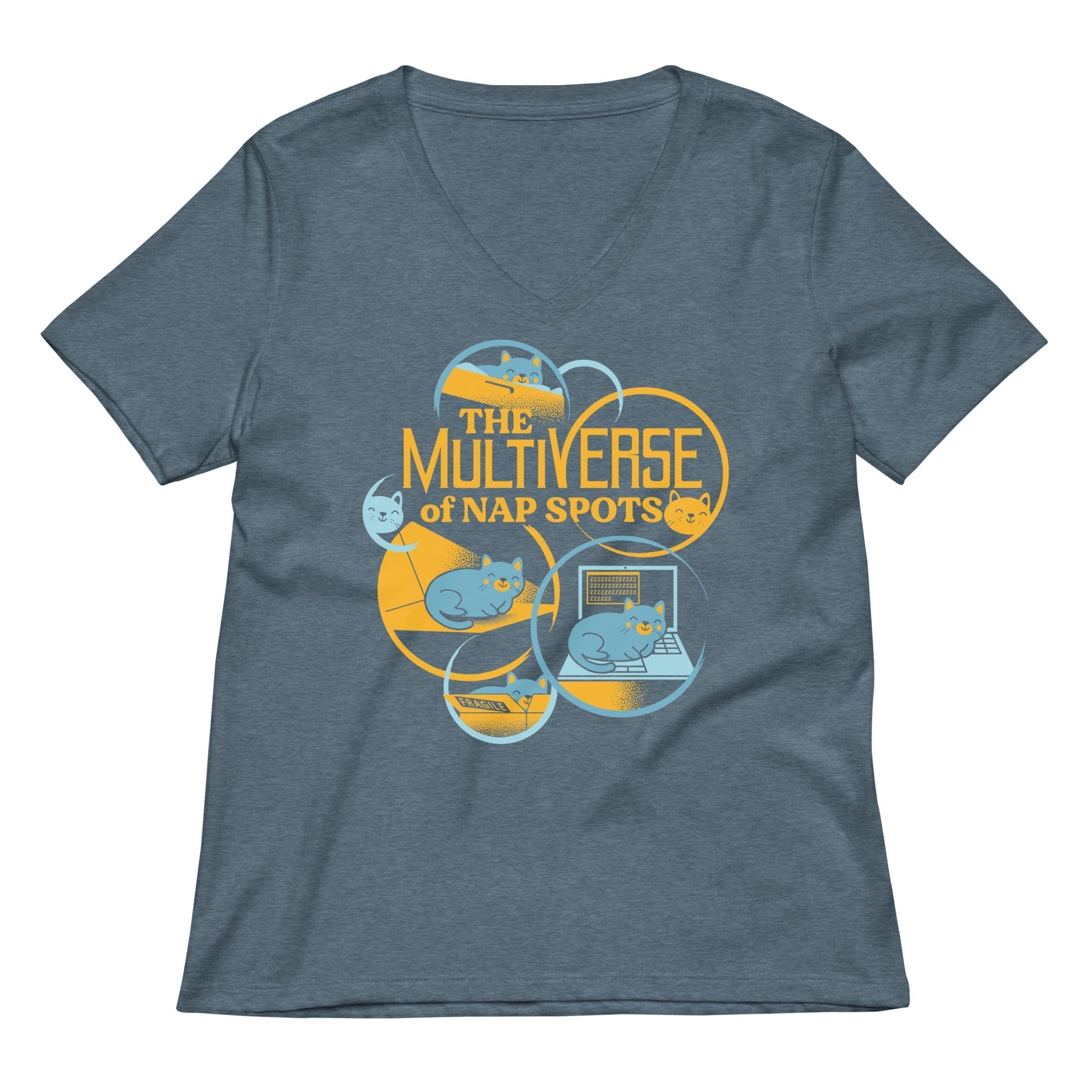 The Multiverse Of Nap Spots Women's V-Neck Tee Hoodie, Sweatshirt | CoreVibeTees.com (Image 4)