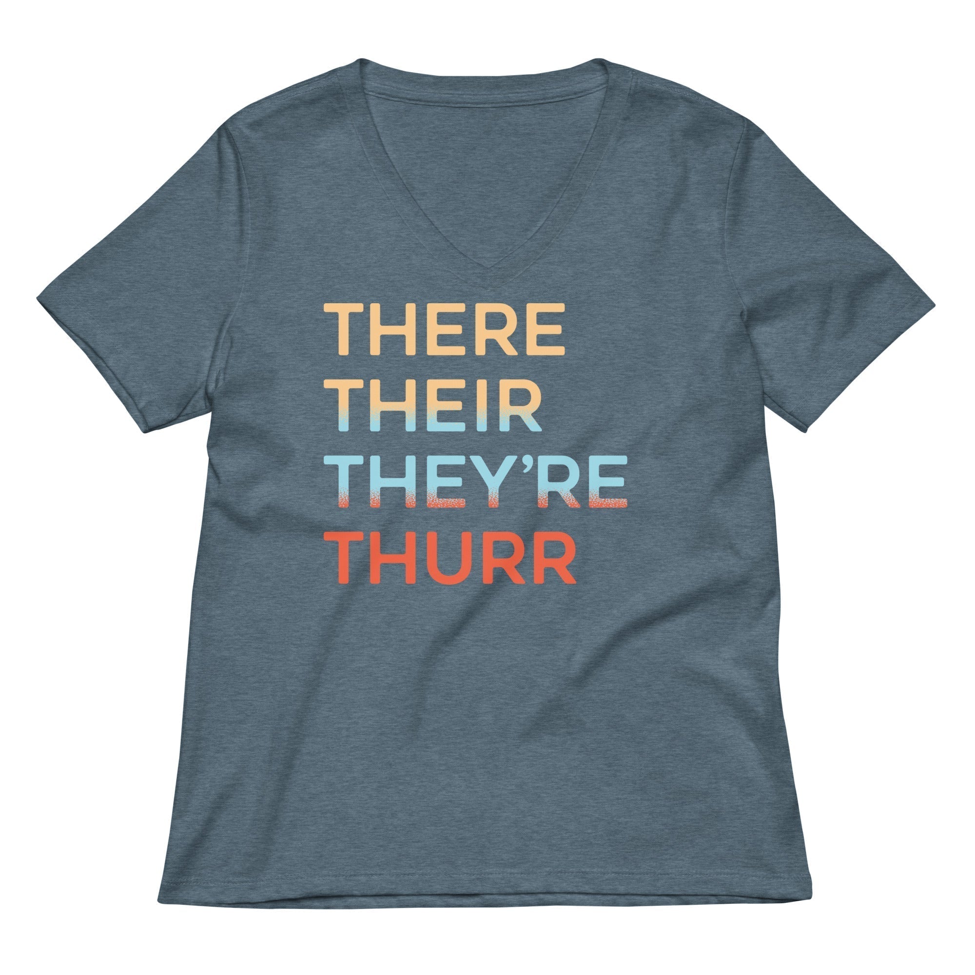 There Their They're Thurr Women's V-Neck Tee Hoodie, Sweatshirt | CoreVibeTees.com (Image 4)