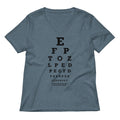 Too Close Eye Chart Women's V-Neck Tee Hoodie, Sweatshirt | CoreVibeTees.com (Image 1)