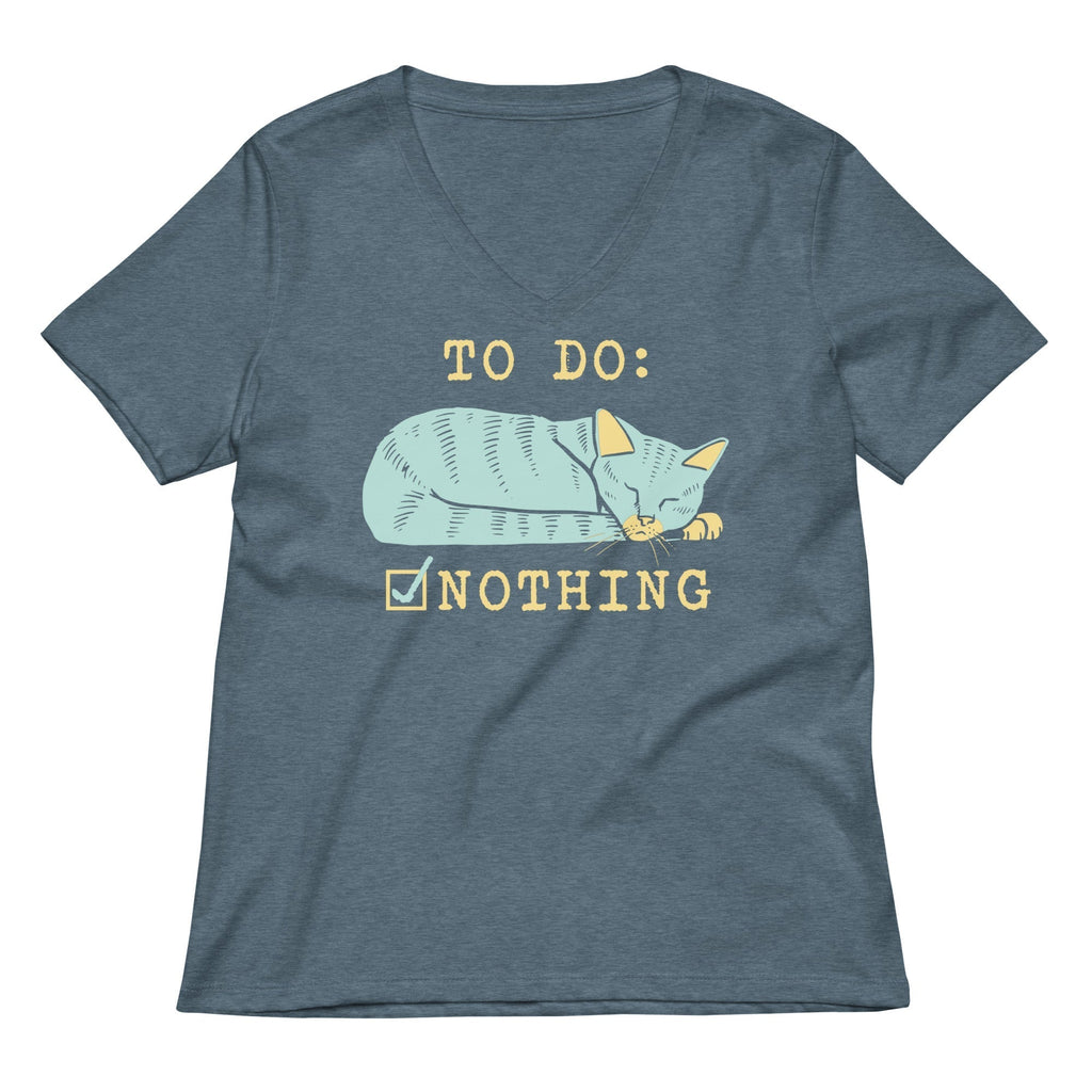 To Do: Nothing Women's V-Neck Tee Hoodie, Sweatshirt | CoreVibeTees.com (Image 4)