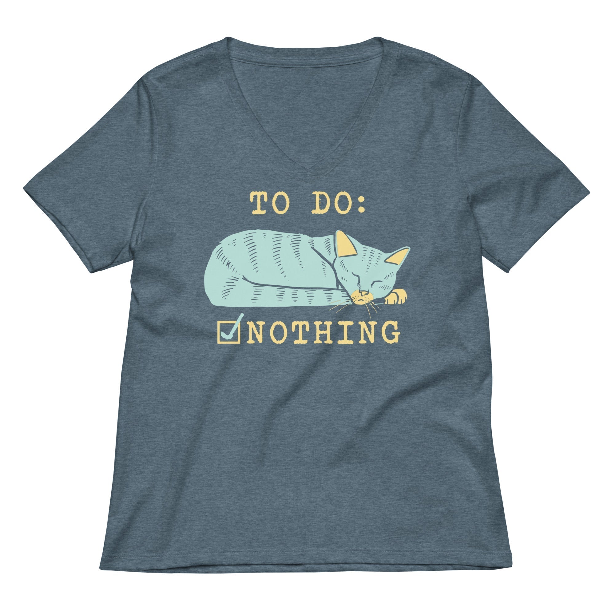 To Do: Nothing Women's V-Neck Tee Hoodie, Sweatshirt | CoreVibeTees.com (Image 4)